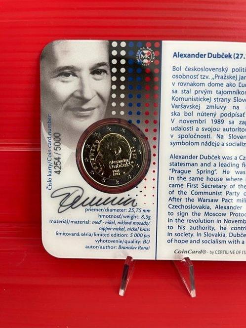 Slowakije. 2 Euro 2021 Alexander Dubcek - Signed by the, Postzegels en Munten, Munten | Europa | Euromunten
