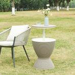 Koeltafel Atessa 58/82x48,5 cm 30 L lichtbruin casa.pro, Tuin en Terras, Tuintafels, Verzenden, Nieuw