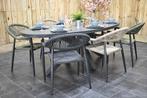 Akron Ovale Tafel 220 Keramischblad met 6 Barge Rope Stoelen, 6 zitplaatsen, Ophalen of Verzenden, Tuinset, Stoel