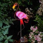 Solar Flamingo - Tuinsteker - 90 cm (tuinverlichting), Tuin en Terras, Nieuw, Minder dan 50 watt, Zonne-energie, Staal