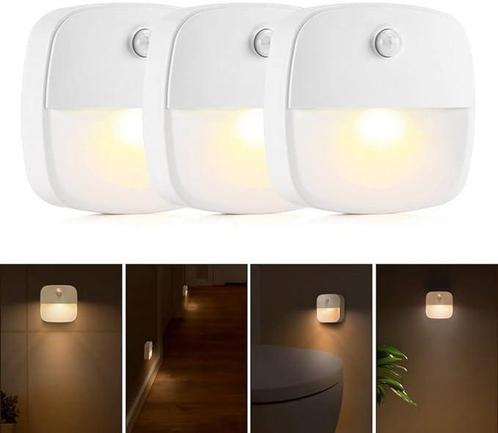 LED-Nachtlampjes met Bewegingssensor - Set van 3,, Huis en Inrichting, Lampen | Overige, Nieuw, Verzenden