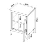 [en.casa] Nachtkastje Inari metaal 57x40x30 cm wit, Huis en Inrichting, Tafels | Bijzettafels, Verzenden, Nieuw