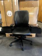 Steelcase Leap V2 Bureaustoel Met Unieke Leren Stoffering, Ergonomisch, Bureaustoel, Zo goed als nieuw, Zwart