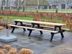 Rekupro - XXL 360cm picknicktafel Beige, Tuin en Terras, Picknicktafels, Nieuw, Vierkant, Overige materialen