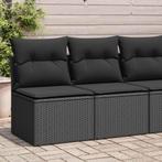 vidaXL 2-delige Loungeset met kussens poly rattan acacia, Verzenden, Nieuw, Rotan, Loungeset