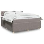 vidaXL Boxspring met matras stof taupe 200x200 cm, Huis en Inrichting, Slaapkamer | Bedden, Verzenden, Overige maten, 200 cm, Stof