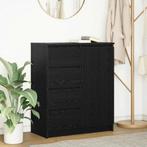 vidaXL Dressoir met lades 71x35x84 cm spaanplaat zwart, Verzenden, Nieuw, 50 tot 100 cm, 25 tot 50 cm