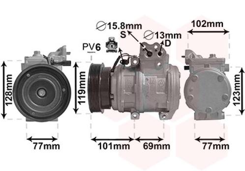 AIRCO COMPRESSOR VOOR HYUNDAI ELANTRA 2000-2003 977012D600, Auto-onderdelen, Airco en Verwarming, Nieuw, Ophalen of Verzenden