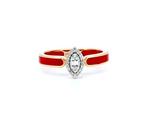 Ring - 18 karaat Roségoud -  0.10ct. tw. Diamant