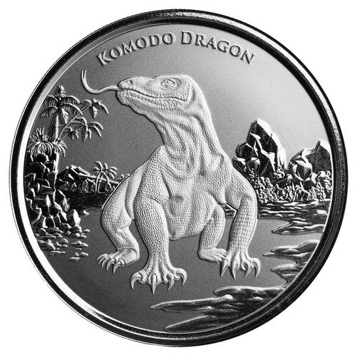 Tokelau Komodo Dragon 1 oz 2022 (15.000 oplage), Postzegels en Munten, Munten | Oceanië, Losse munt, Zilver, Verzenden