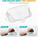 Ergonomisch hoofdkussen - Nekklachten - 40x60 cm - Wit - Eho, Huis en Inrichting, Woonaccessoires | Kussens, Verzenden, Zo goed als nieuw