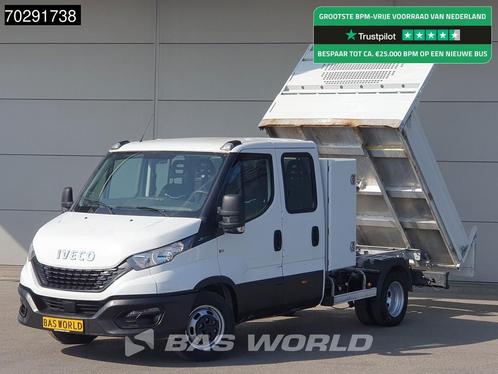 Iveco Daily 35C14 Open Laadbak met Kist Dubbel Cabine Dubbel, Auto's, Bestelauto's, Lease, Handgeschakeld, Financial lease, Diesel
