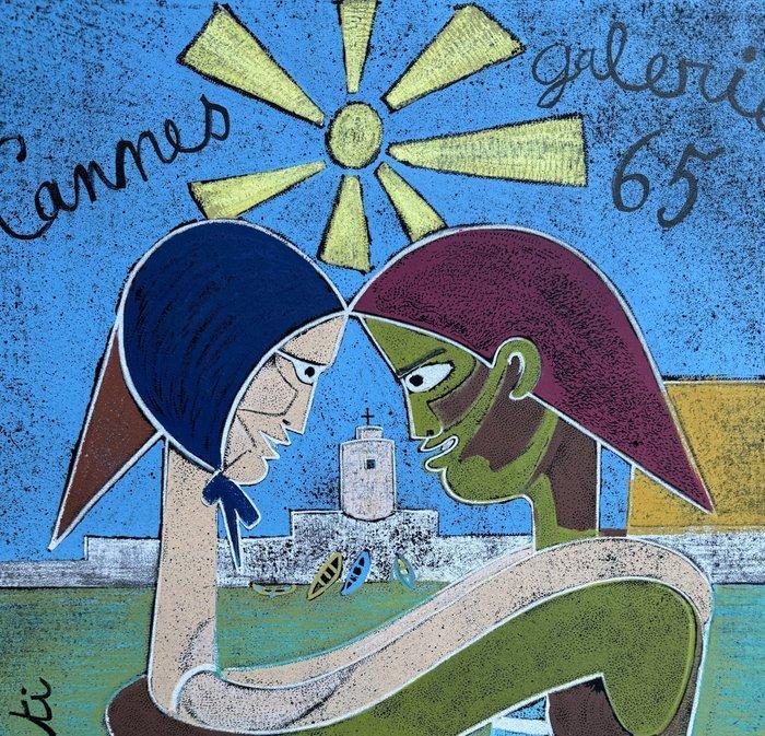 Jean Cocteau (1889-1963) - Innamorati - Le couple au soleil, Antiek en Kunst, Antiek | Overige Antiek