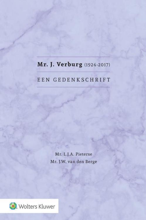 Mr. J. Verburg (1924-2017) 9789013148954 L.J.A. Pieterse, Boeken, Wetenschap, Zo goed als nieuw, Verzenden