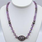 Amethist - Zilver - Halsketting, Antiek en Kunst