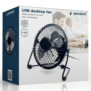 Gembird USB Desktop ventilator / Fan 10 cm Zilver beschikbaar voor biedingen