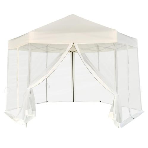 vidaXL Partytent pop-up zeshoekig met 6 zijwanden 3,6x3,1 m, Tuin en Terras, Partytenten, Partytent, Nieuw, Verzenden