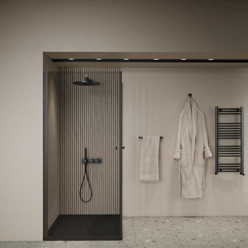 Douchecabine | BWS Gusma | 2 Deuren | 80x80x190 cm | Zwart, Doe-het-zelf en Verbouw, Sanitair, Douche, Nieuw, Chroom, Ophalen of Verzenden