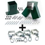 Aanbouwschommel set dubbel vierkant recht groen, Ophalen of Verzenden, Nieuw