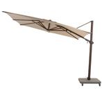 Siesta premium zweefparasol 300x300 cm wenge frame beach 4, Tuin en Terras, Parasols, Ophalen of Verzenden, Nieuw