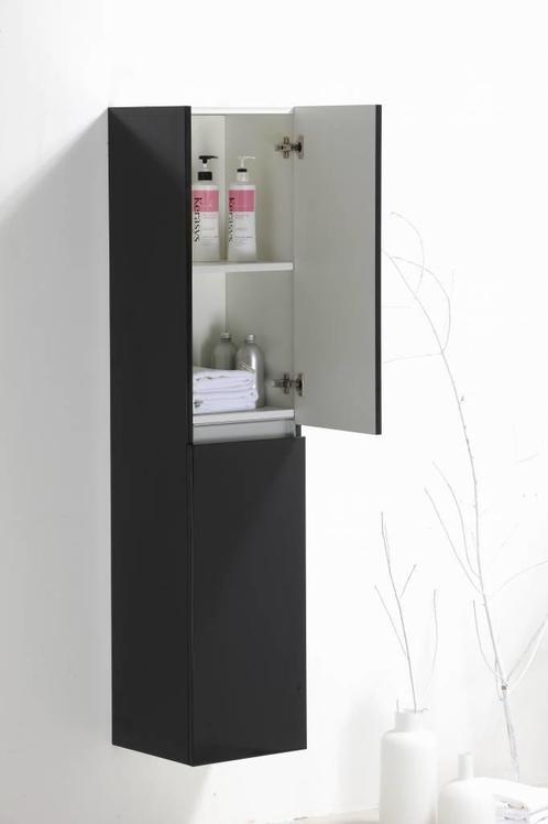 Trend Line Hoge Kast 35X35X160 Cm Wit En Hoogglans Antraciet, Huis en Inrichting, Badkamer | Badkamermeubels, Ophalen of Verzenden