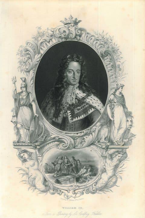 Portrait of William III of England, Antiek en Kunst, Kunst | Etsen en Gravures
