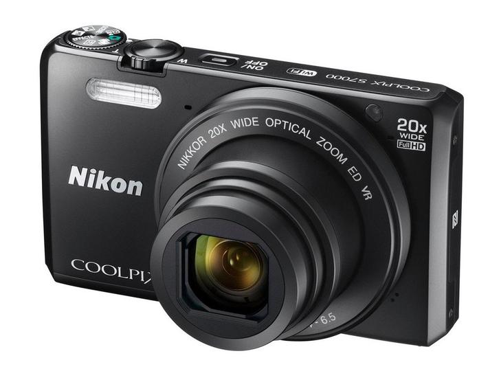 Nikon Coolpix S7000 Digitale Compact Camera - Zwart, Audio, Tv en Foto, Fotocamera's Digitaal, Zo goed als nieuw, Verzenden