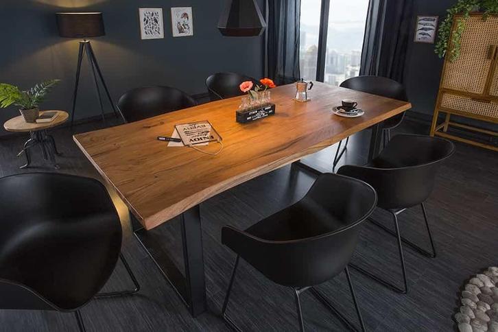 Massief houten eettafel MAMMUT 200 cm acacia 3,5 cm, Huis en Inrichting, Tafels | Eettafels, Ophalen of Verzenden