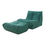 Relaxstoel Kodsø lounge fauteuil met voetenbank microvezel g, Huis en Inrichting, Fauteuils, Verzenden, Nieuw