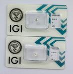Zonder minimumprijs - 2 pcs Diamant (Natuurlijk) - 0.40 ct -, Nieuw