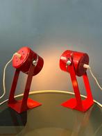 Set (2) of Vintage Red Space Age Desk Lamps, Huis en Inrichting, Lampen | Tafellampen, Ophalen of Verzenden, Nieuw