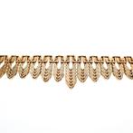 Gouden dames collier; Vintage | 46 cm (vintage ketting), Ophalen of Verzenden, Gebruikt, Goud, Goud