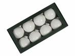 Kerstballen Glas Wit Opaal 8 cm Set van 8, Diversen, Kerst, Ophalen of Verzenden, Nieuw