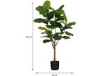 Mica Decorations Ficus Lyrata Kunstplant in Pot - H150 x Ø50, Verzenden, Nieuw
