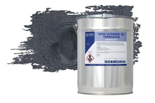 Wixx Vlonder en Terrasolie UV+ Zwart 2.5L, Doe-het-zelf en Verbouw, Verf, Beits en Lak, Verf, Zwart, Nieuw, Minder dan 5 liter