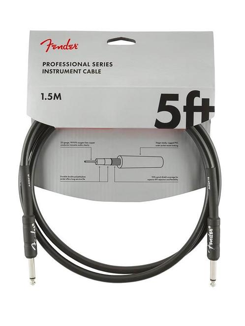 Fender Professional Series instrument kabel 1.5m zwart, Muziek en Instrumenten, Instrumenten | Toebehoren, Verzenden