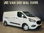 Ford Transit Custom 2.0 TDCI 130pk L2H1 inrichting Euro6 Air, Stof, Gebruikt, Euro 6, Wit