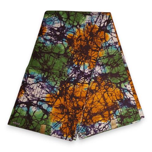 Afrikaanse stof - Groene Tie Dye - Polycotton, Hobby en Vrije tijd, Stoffen en Lappen, Nieuw, Ophalen of Verzenden
