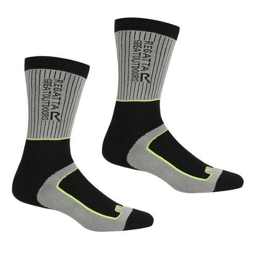 -25% Regatta  Regatta Heren samaris 2 season socks (pak van, Kleding | Heren, Sportkleding, Grijs, Nieuw, Verzenden