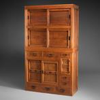 Tall merchant’s document cabinet  (chôba’dansu) - Hinoki, Antiek en Kunst