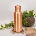 Puur koperen waterfles glad (plain mat) ± 750 ml (zware, Huis en Inrichting, Ophalen of Verzenden, Nieuw