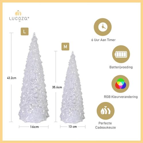 LUCOZA LED Kerstboom | Warm Wit / Multicolor | met Timer |, Diversen, Kerst