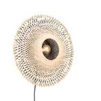 Smart wandlamp bamboe 50 cm met stekker incl. Wifi A60 -, Huis en Inrichting, Lampen | Wandlampen, Nieuw, Oosters