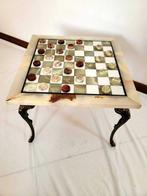 Schaaktafel (60) - Victoriaanse schaaktafel en stukken met