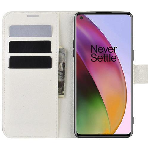 ProGuard OnePlus 8 Wallet Flip Case Wit, Telecommunicatie, Mobiele telefoons | Hoesjes en Frontjes | Overige merken, Nieuw, Verzenden