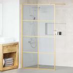 vidaXL Inloop Douche Wand Goud 115 x 195 cm gehard glas, Verzenden, Nieuw