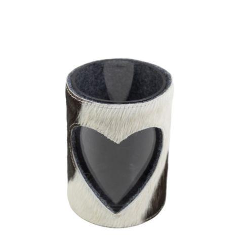 windlicht koe hart zwart/wit 15cm, Huis en Inrichting, Woonaccessoires | Overige, Verzenden