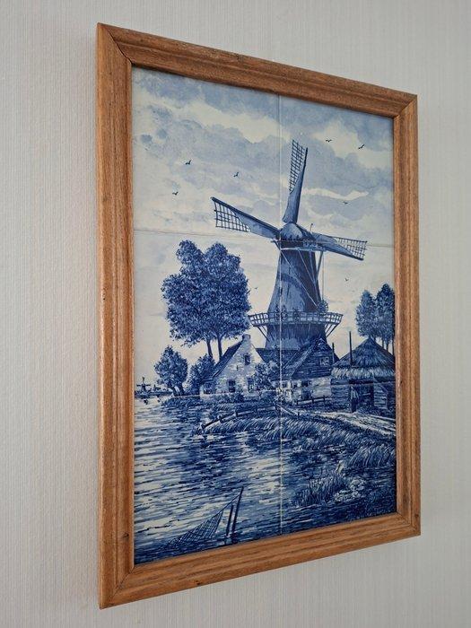 Tegel - Hollands landschap - NKI (Nederlandsche Keramische, Antiek en Kunst, Antiek | Glas en Kristal