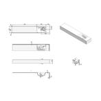 Fontein Luca Sanitair Lea 120x22x12 cm Solid Surface Rechts, Ophalen of Verzenden, Nieuw