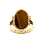 Gouden ring met tijgeroog 14 krt, Sieraden, Tassen en Uiterlijk, Ringen, Ophalen of Verzenden, Nieuw